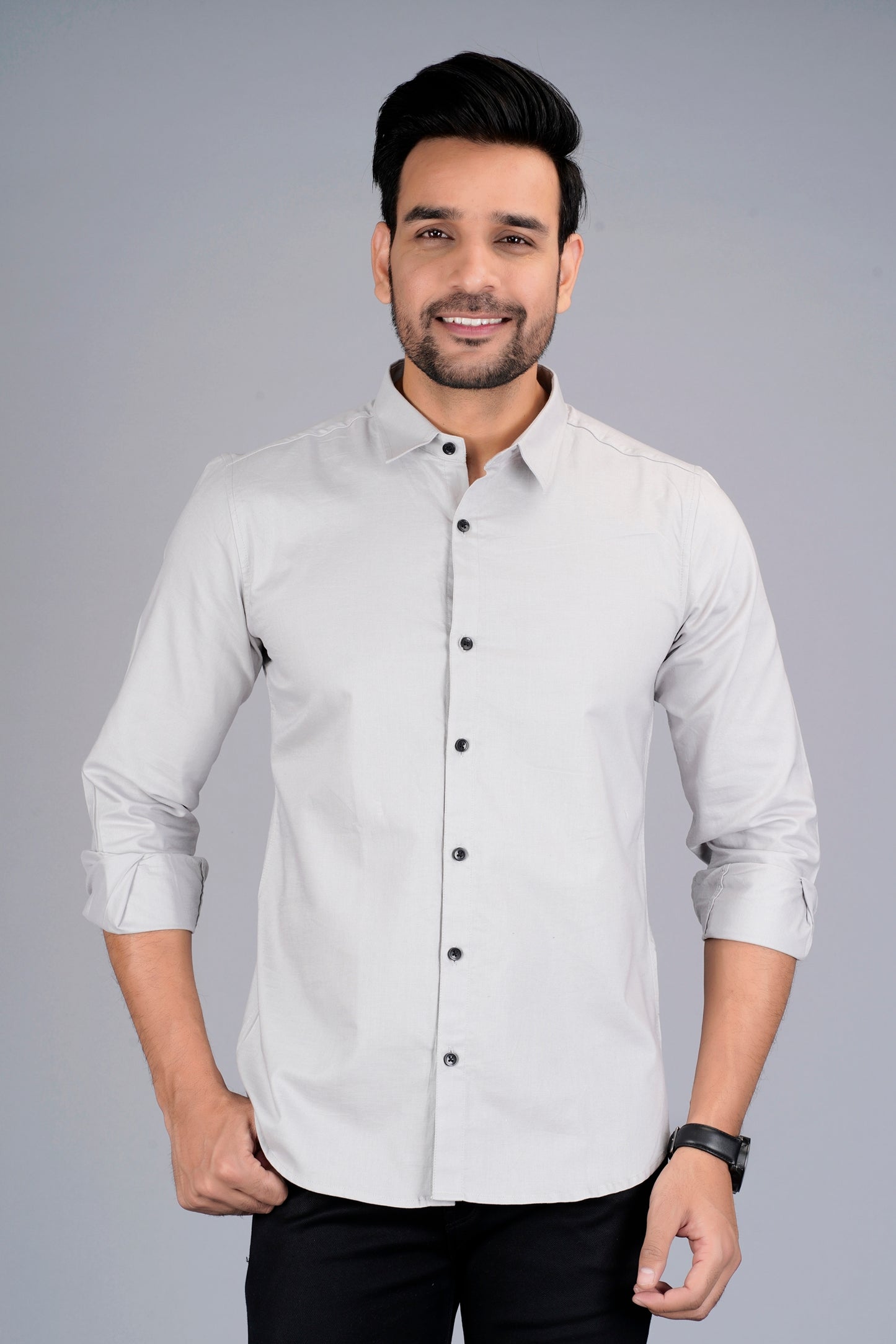 Satin Shirt With Jeans Combo