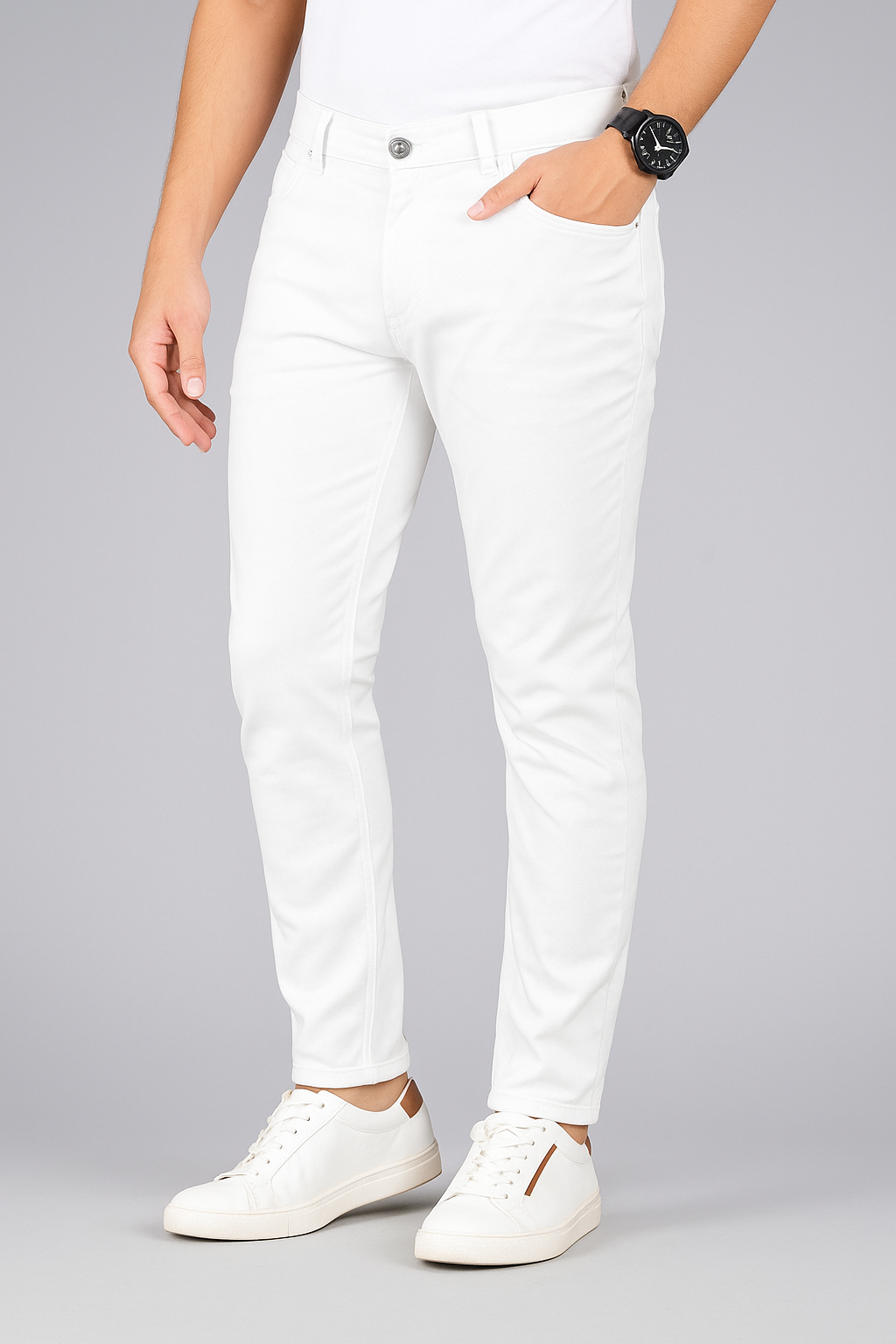 Premium white Cotton Trouser for Men