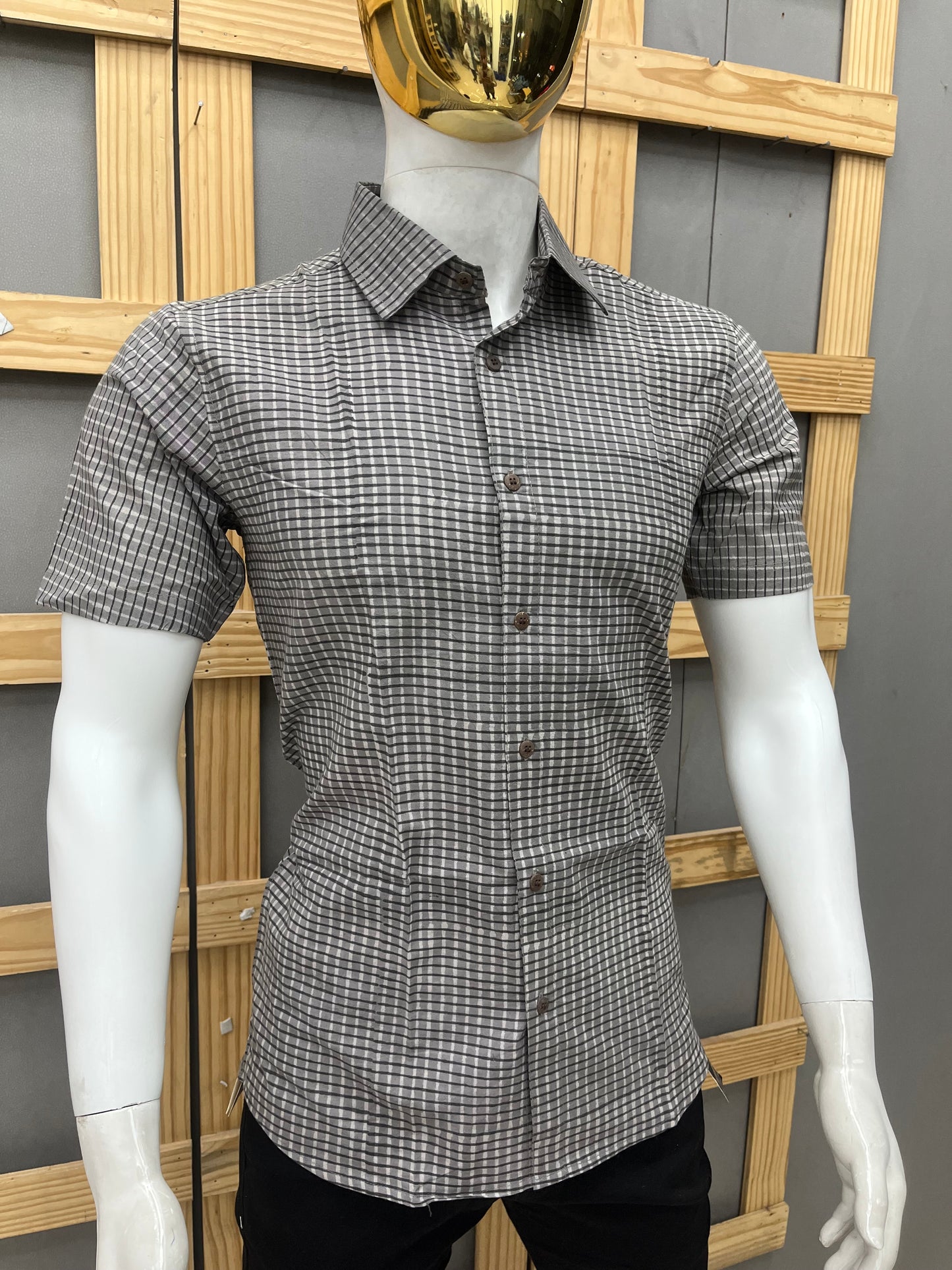 Indigo Half Sleeve Cotton Shirt