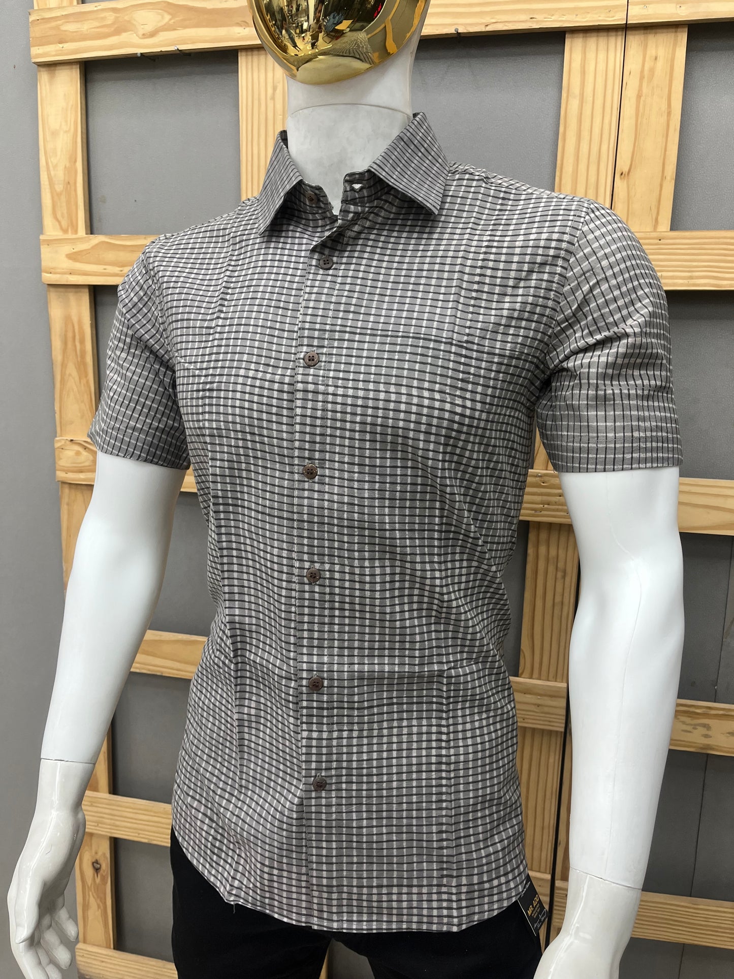 Indigo Half Sleeve Cotton Shirt