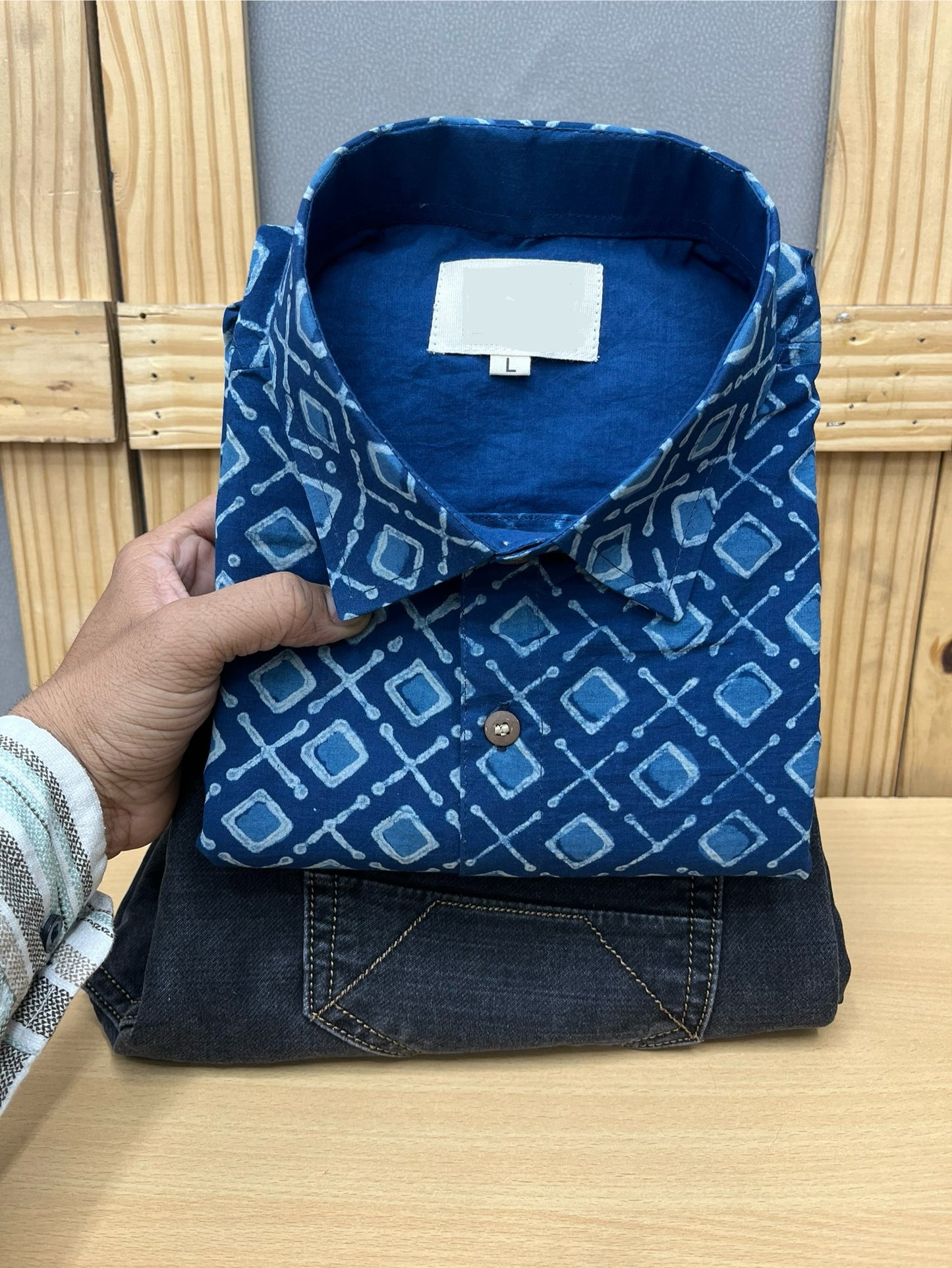 Half Sleeves Shirt With Jeans Combo