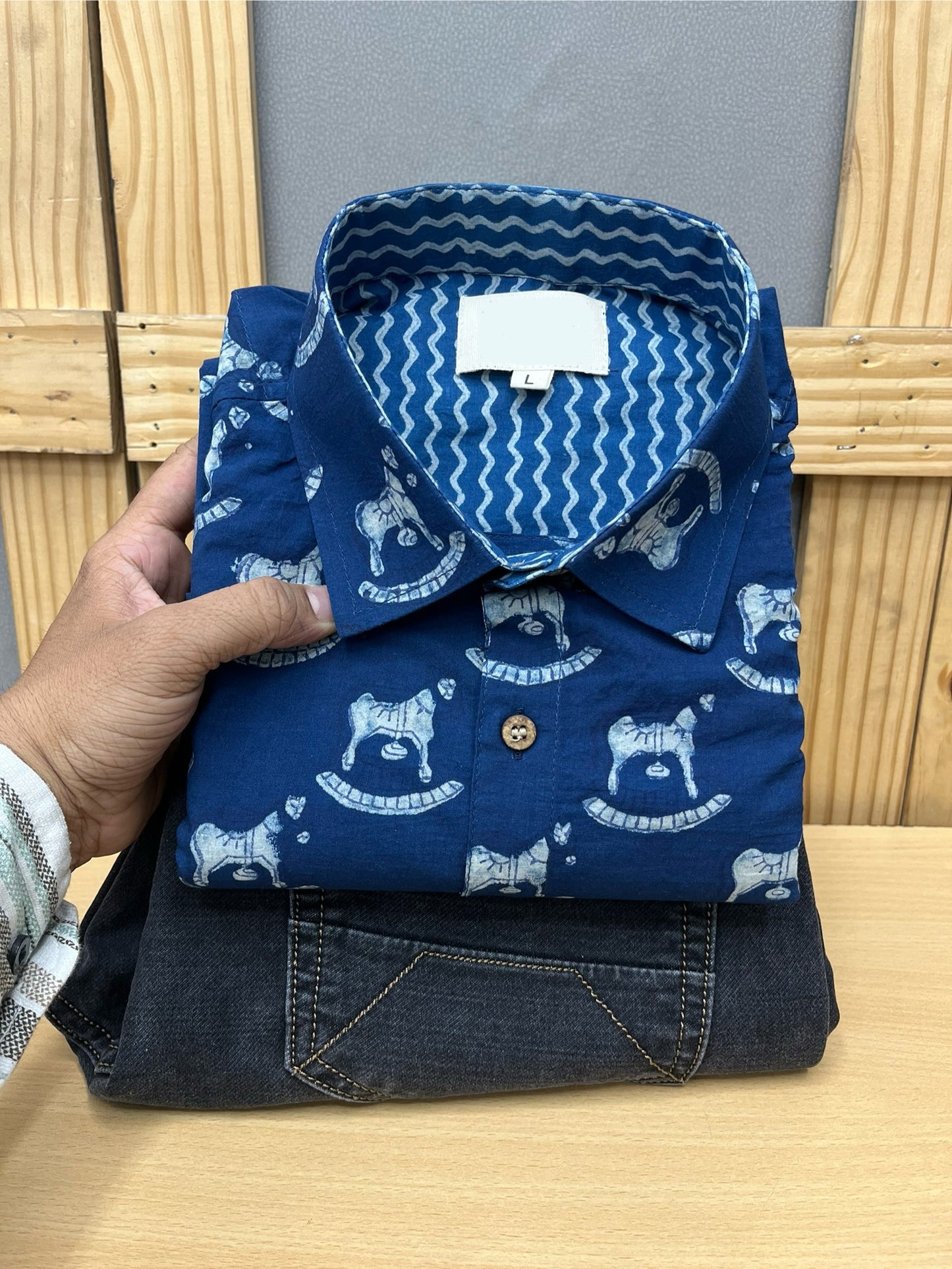 Half Sleeves Shirt With Jeans Combo