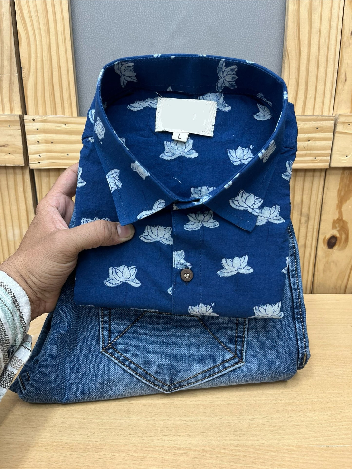Half Sleeves Shirt With Jeans Combo