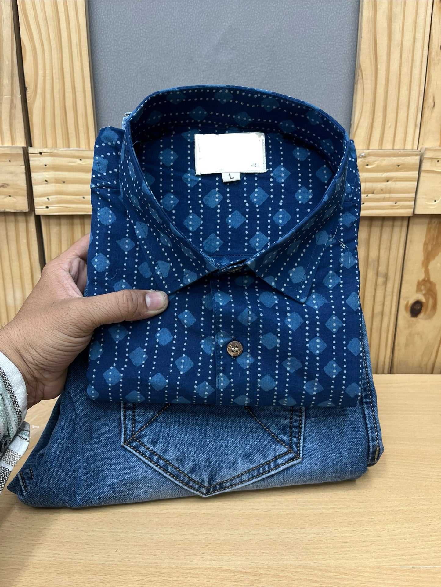 Half Sleeves Shirt With Jeans Combo