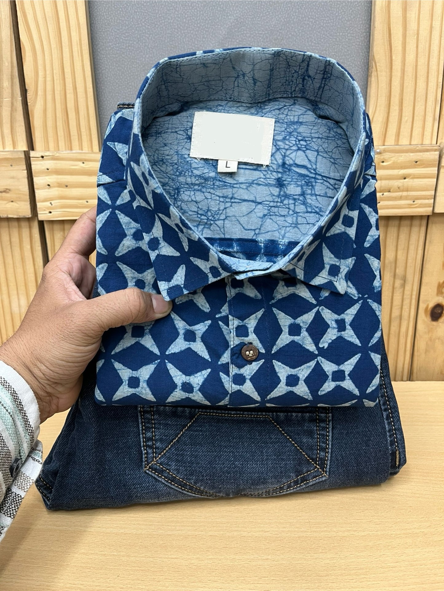 Half Sleeves Shirt With Jeans Combo