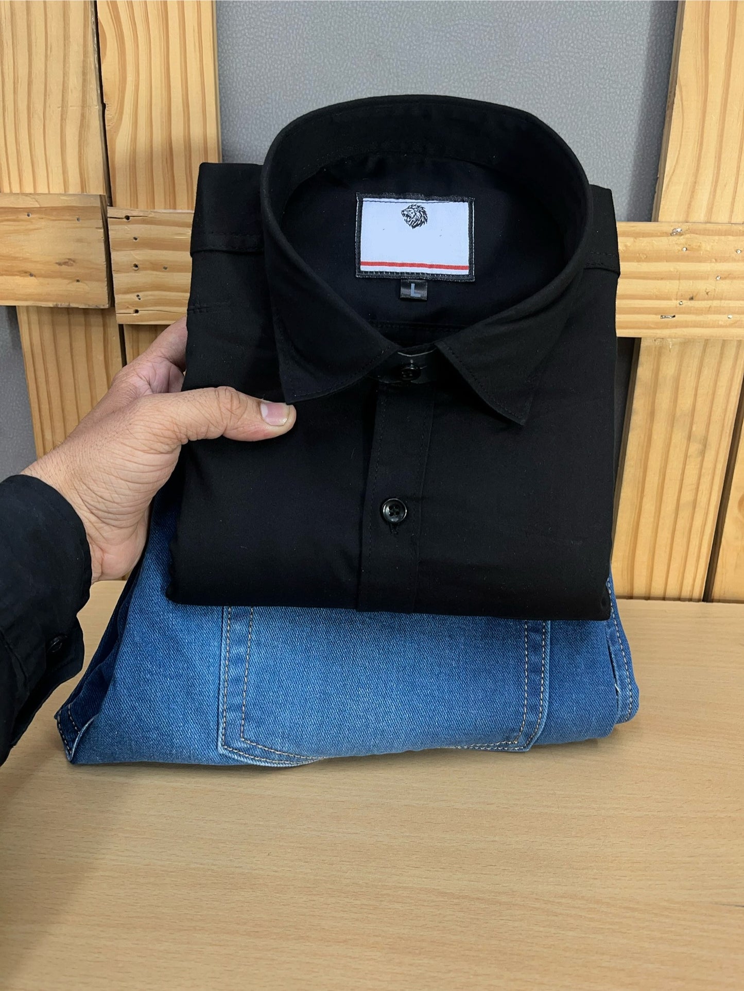 Satin Shirt With Jeans Combo