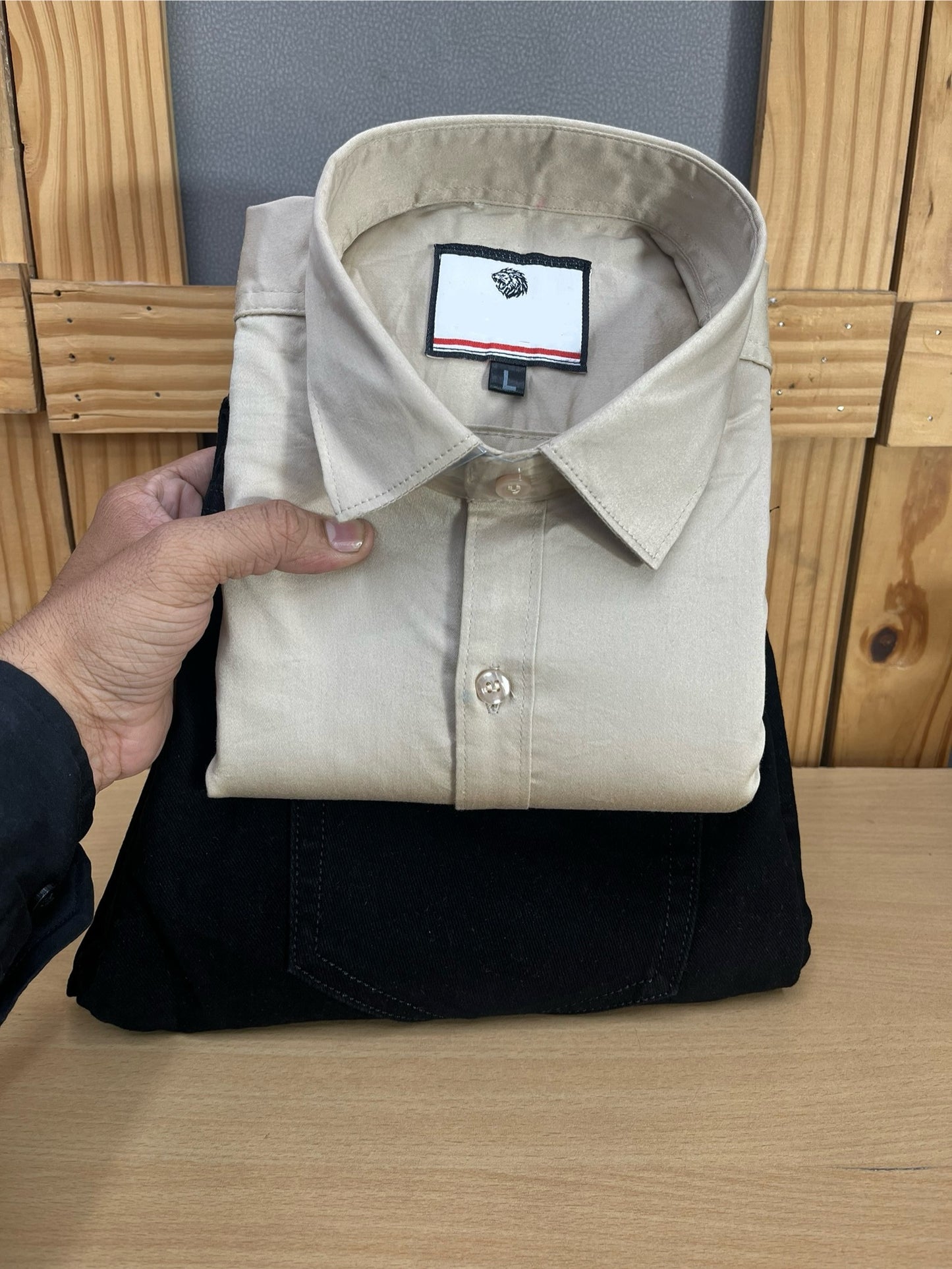 Satin Shirt With Jeans Combo