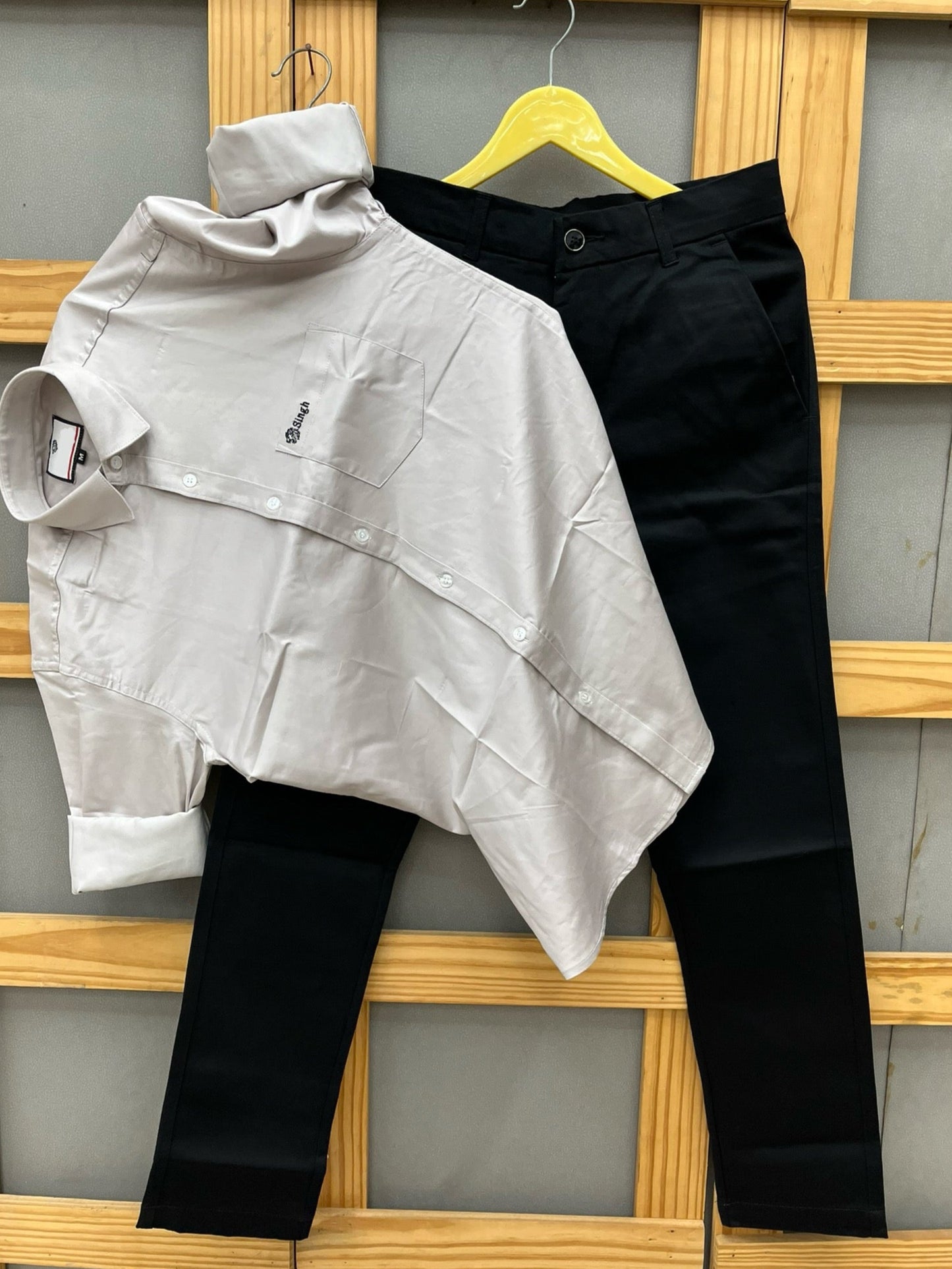 Satin Shirt With Cotton Pant Combo