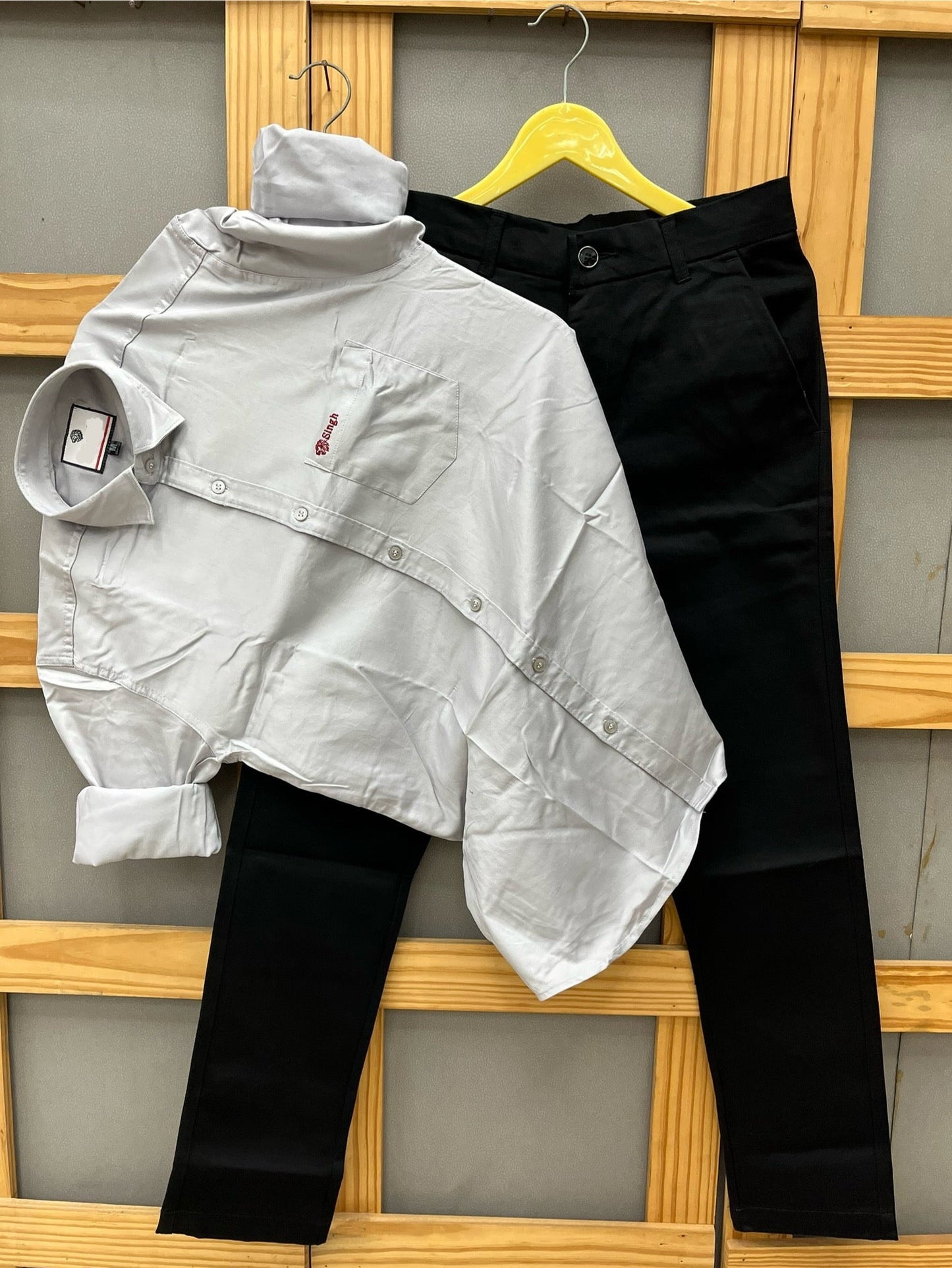 Satin Shirt With Cotton Pant Combo