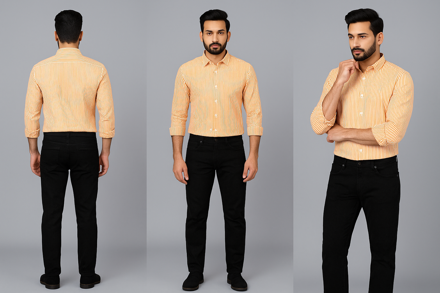 Lining Shirt With Jeans Combo