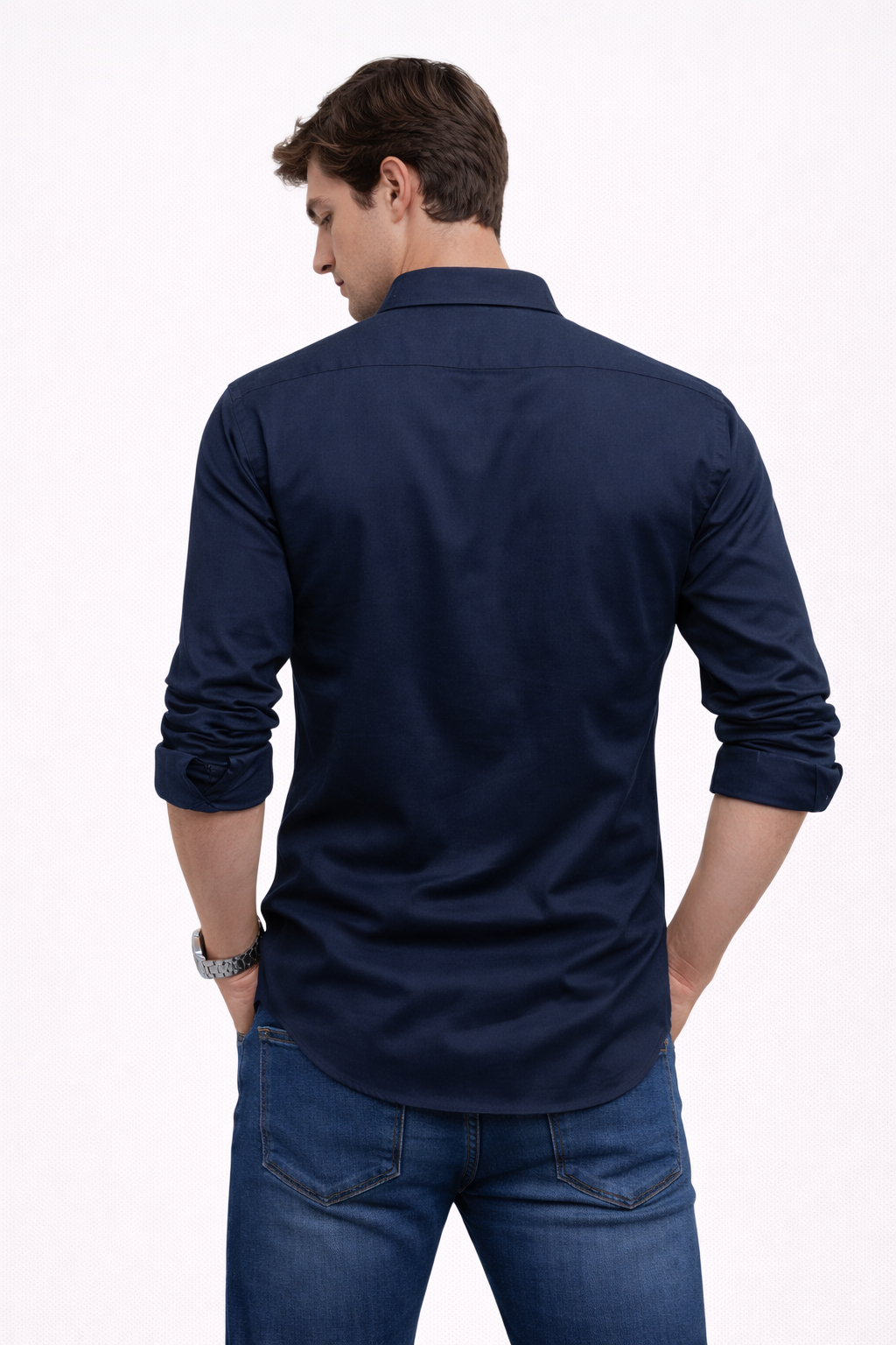 Classic Plain Satin Shirt for Men – Party & Office Wear