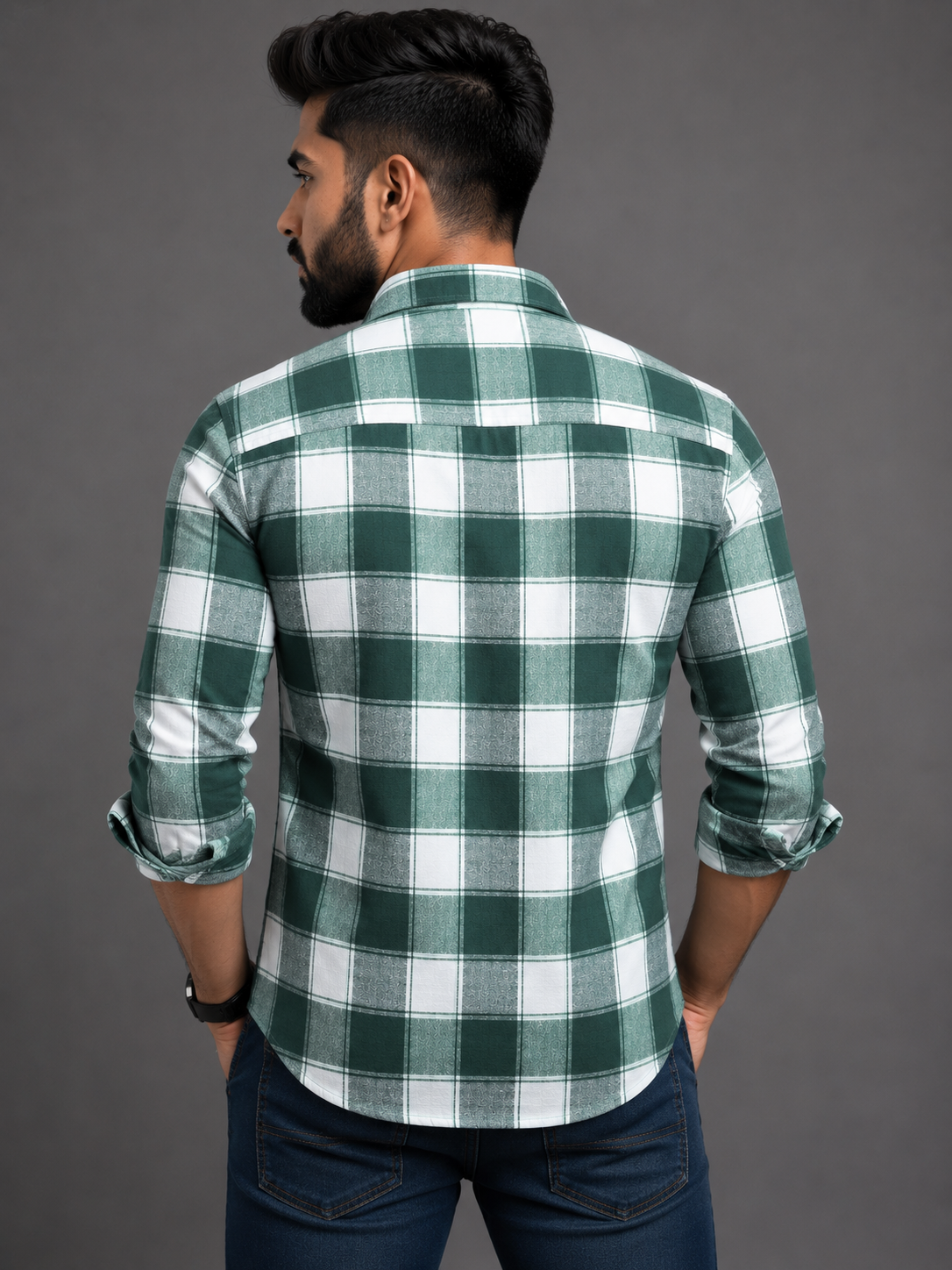 Checks Shirt With Jeans Combo