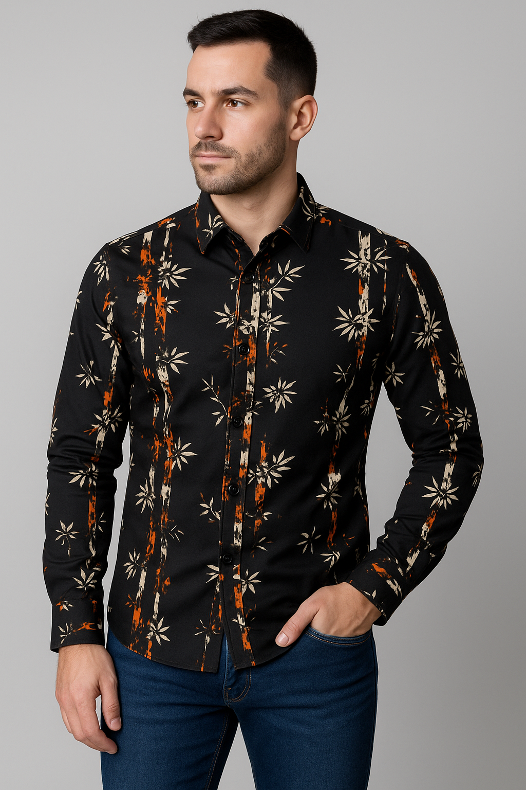 Printed Shirt With Jeans Combo