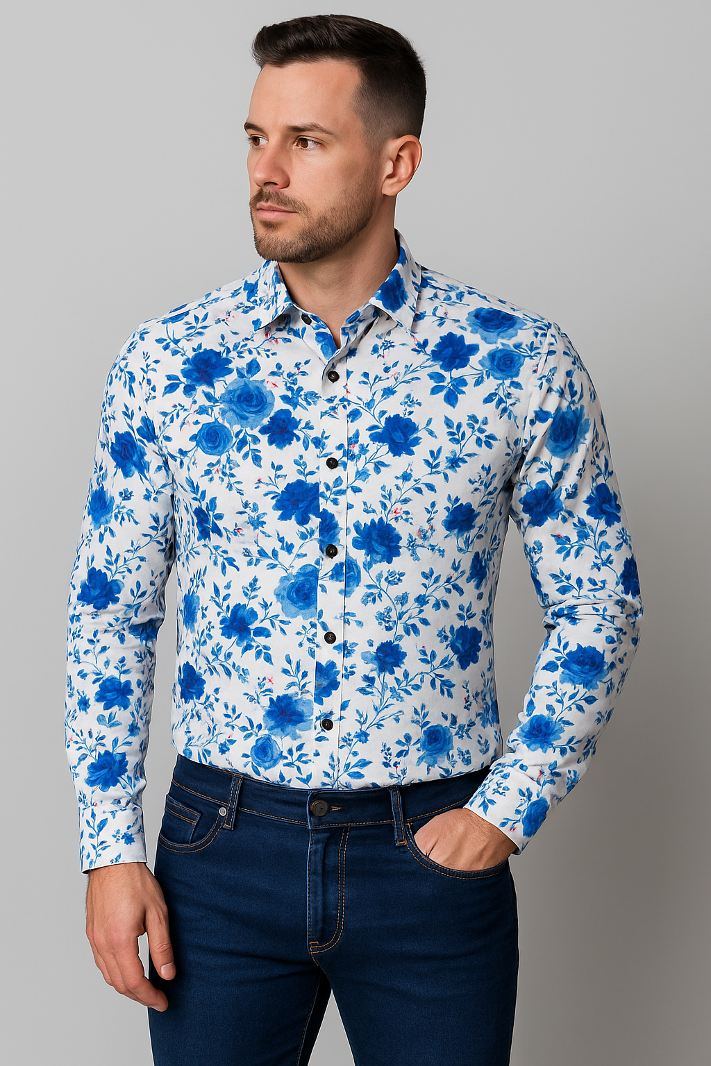 Printed Shirt With Jeans Combo