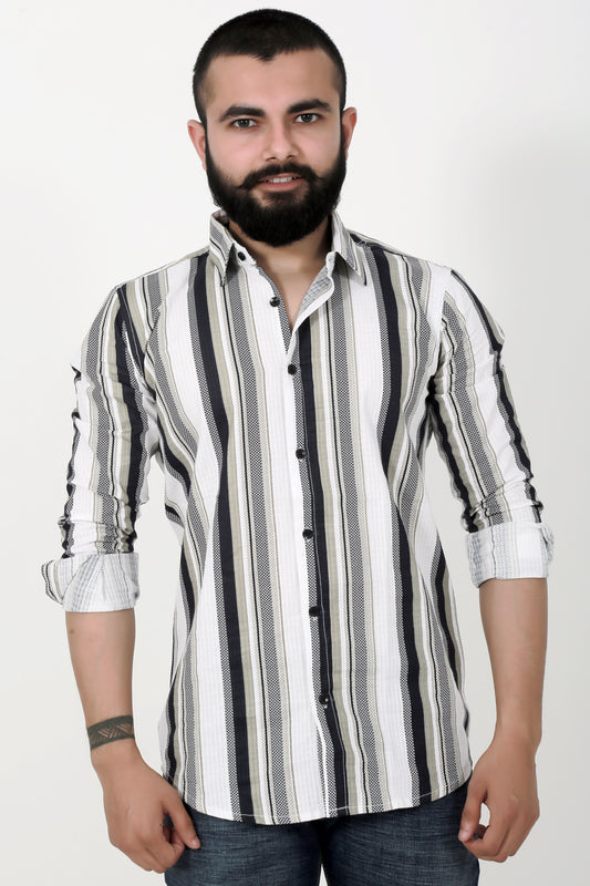 Lining Shirt With Jeans Combo