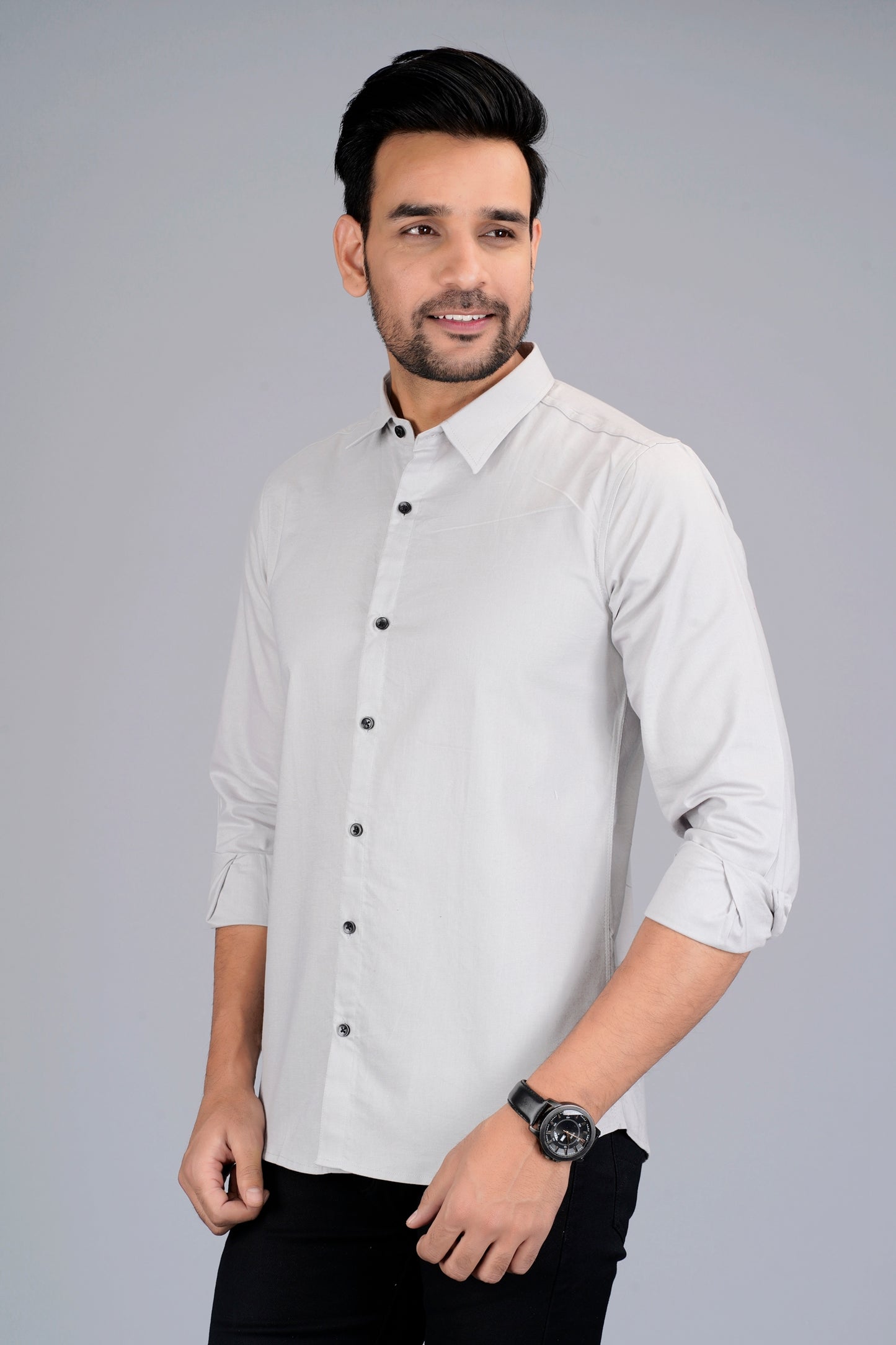 Satin Shirt With Jeans Combo