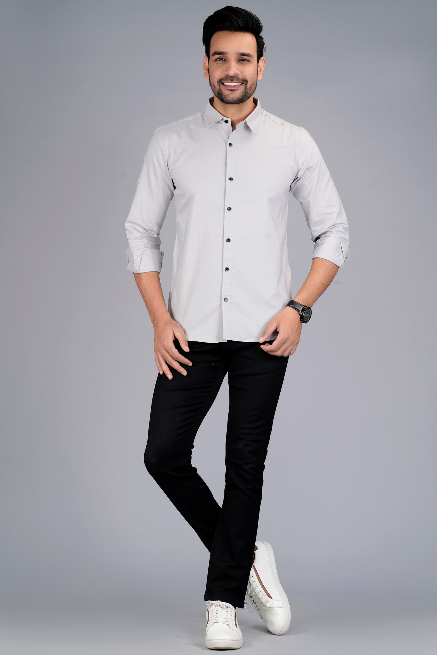 Satin Shirt With Jeans Combo