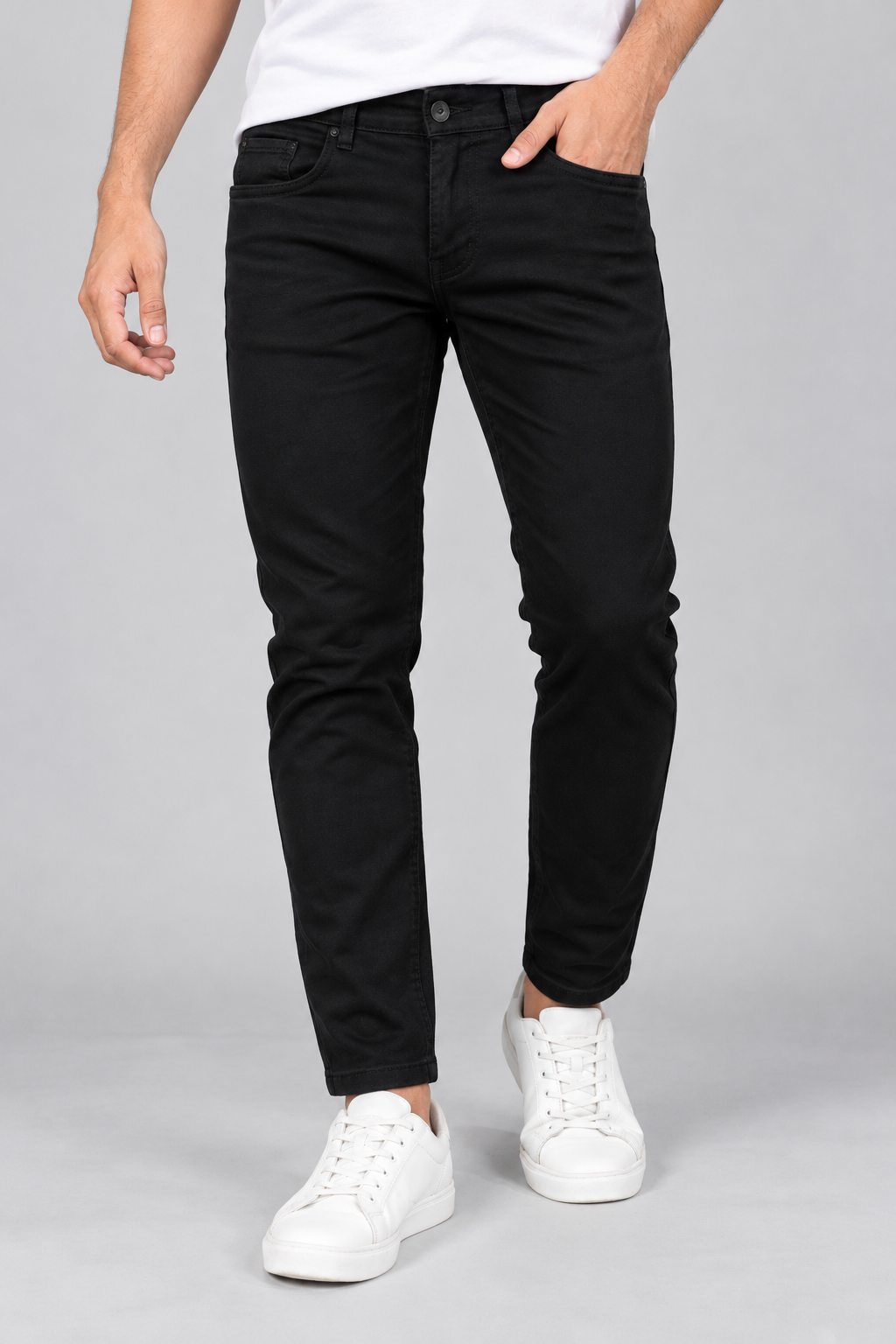 Plain Satin Shirt With Jeans Combo