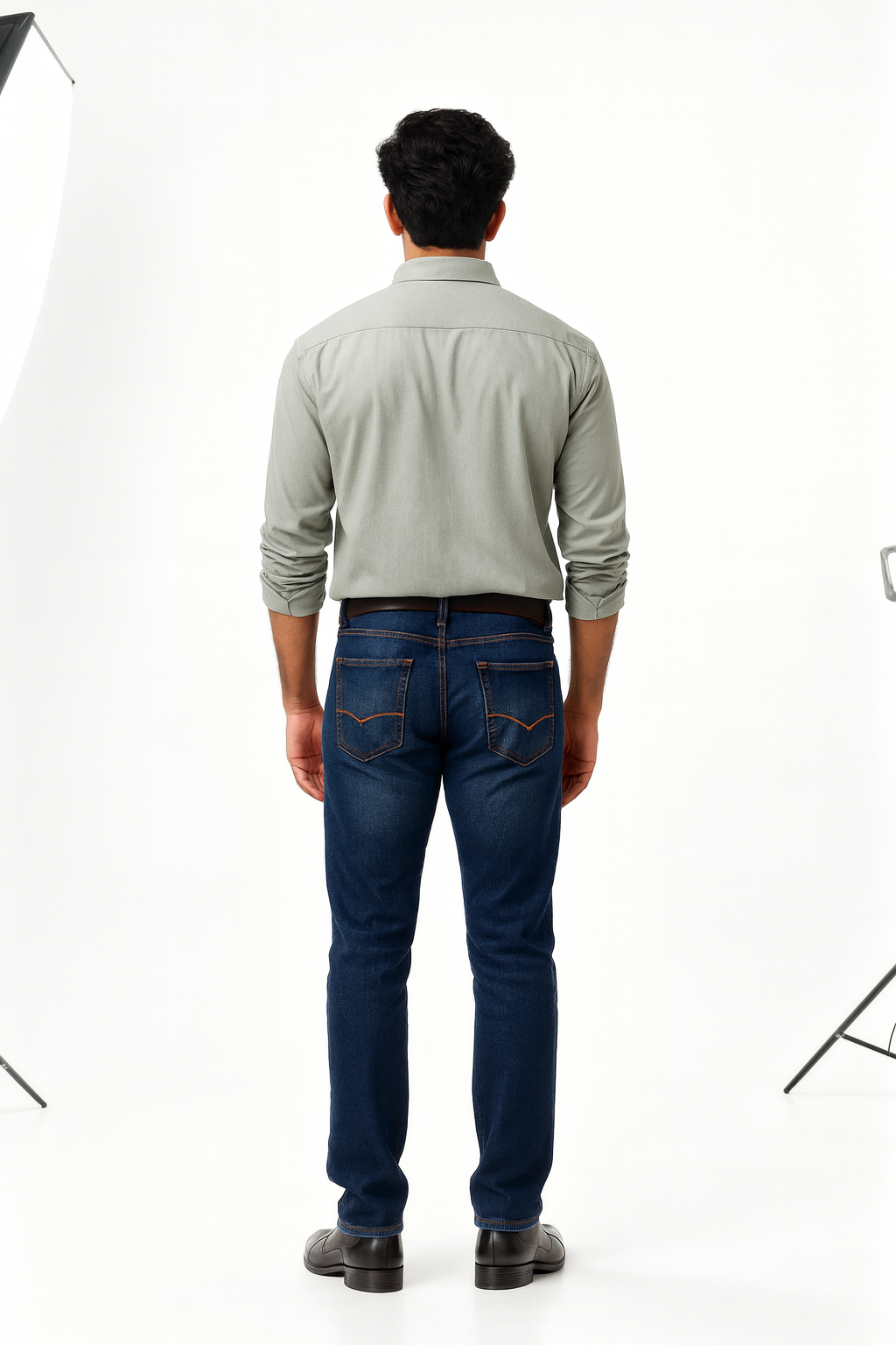 Satin Shirt With Jeans Combo