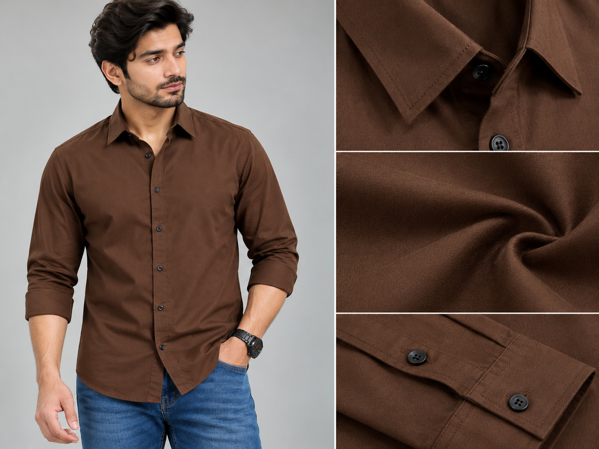 Plain Satin Shirt With Jeans Combo