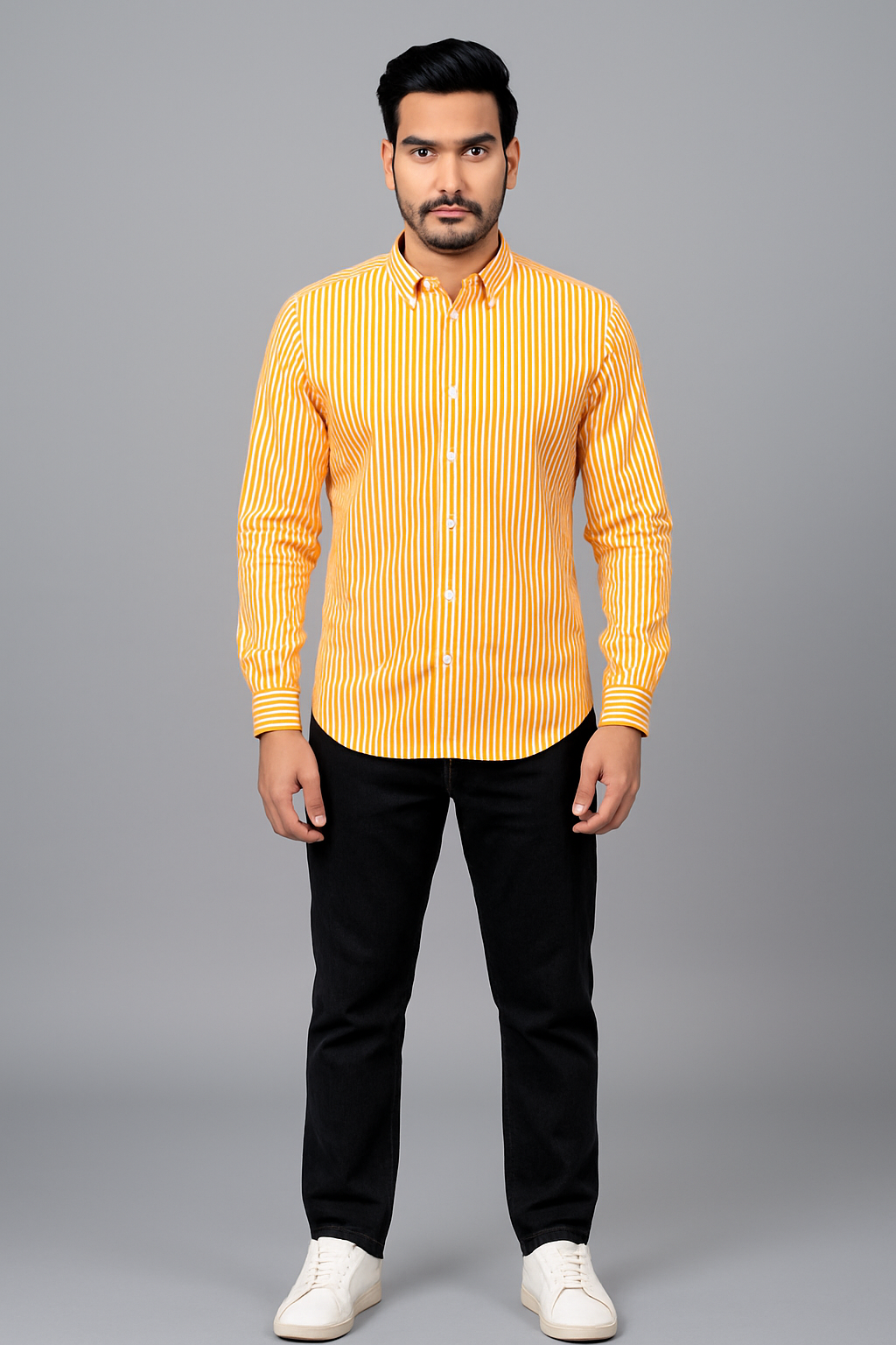 Lining Shirt With Jeans Combo