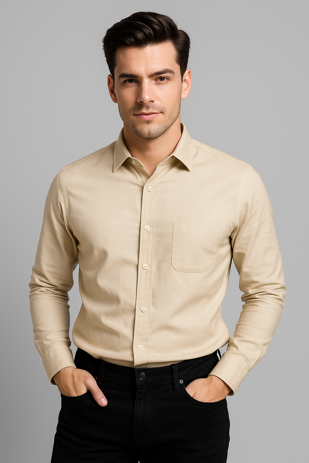 Satin Shirt With Jeans Combo