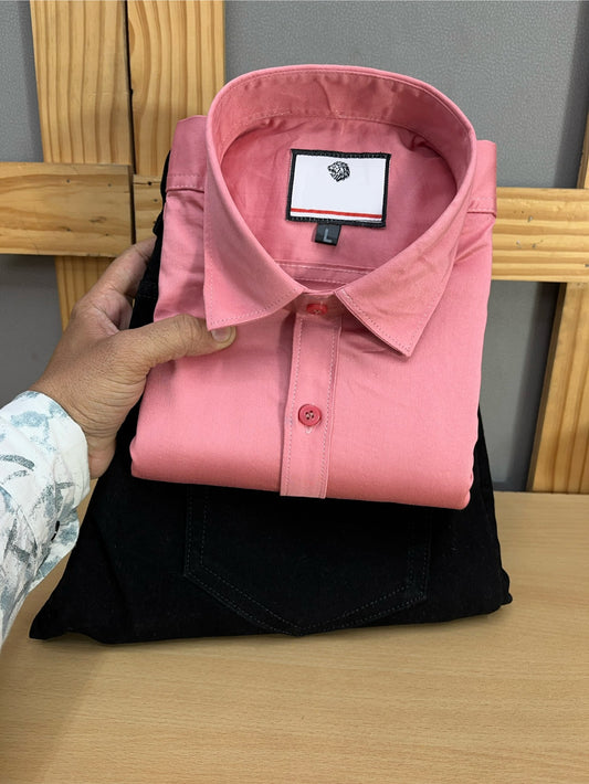 Satin Shirt With Jeans Combo