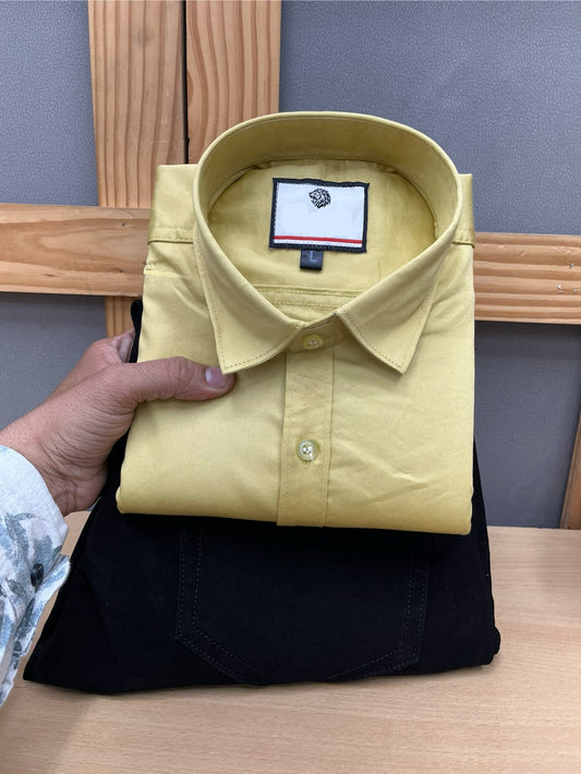 Satin Shirt With Jeans Combo
