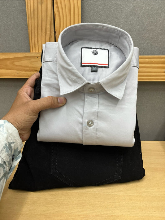 Satin Shirt With Jeans Combo