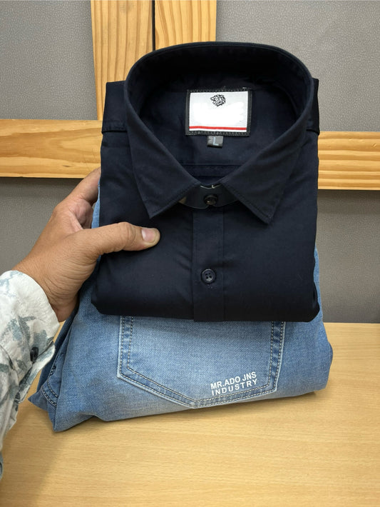 Satin Shirt With Jeans Combo