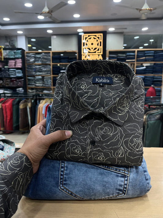 Kabira Printed Shirt With Jeans Combo