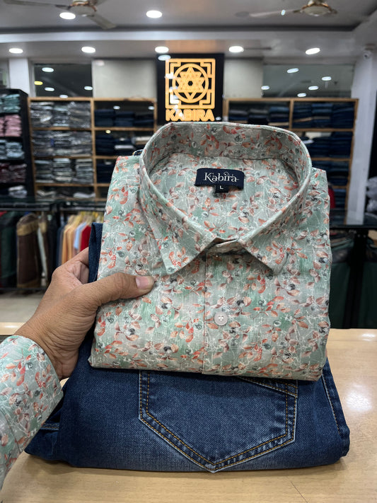 Kabira Printed Shirt With Jeans Combo