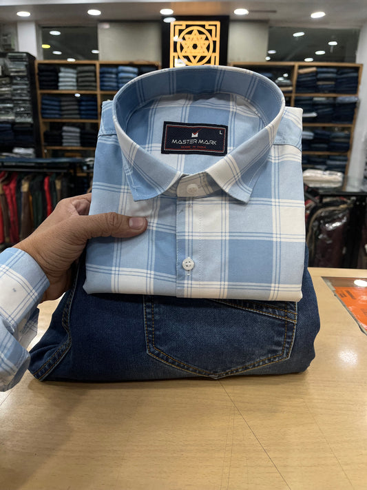 Checks Shirt With Jeans Combo