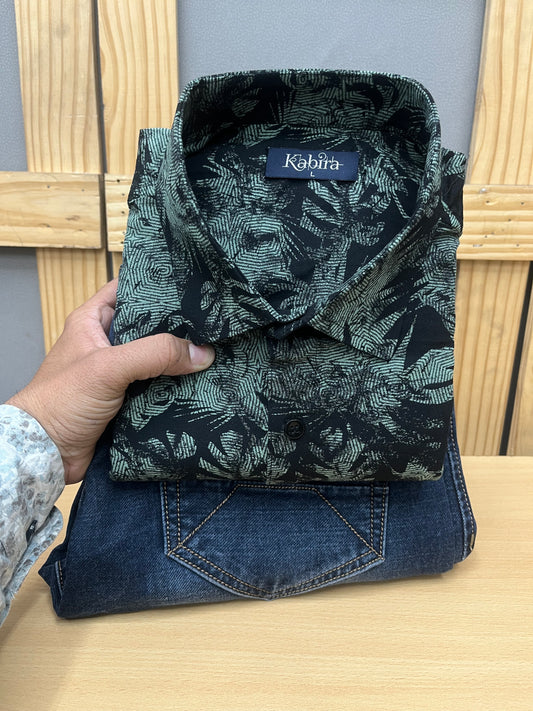 Printed Shirt With Jeans Combo