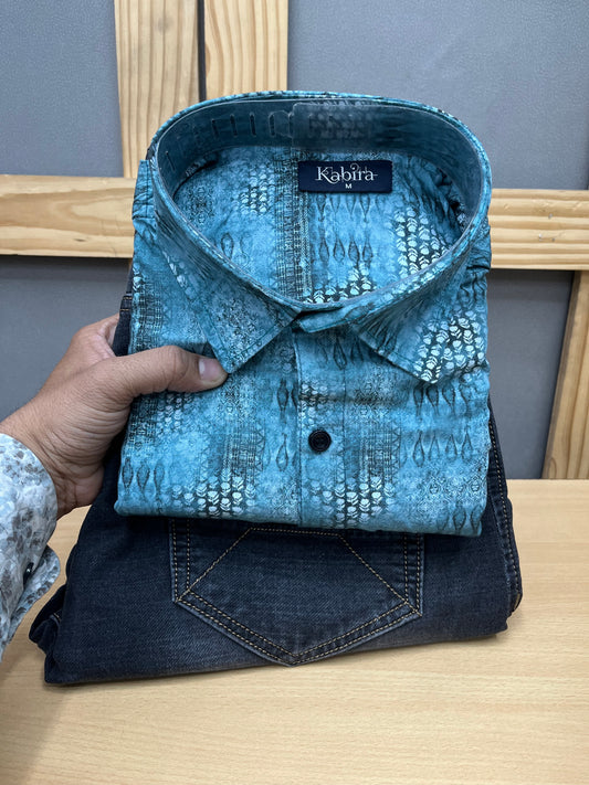 Printed Shirt With Jeans Combo