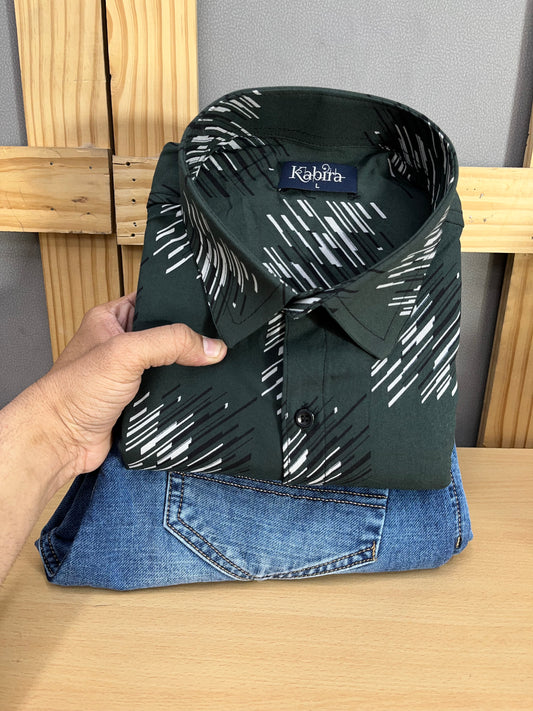 Printed  Shirt With Jeans Combo