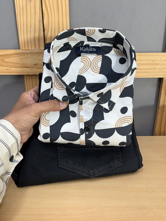 Printed Shirt With Jeans Combo