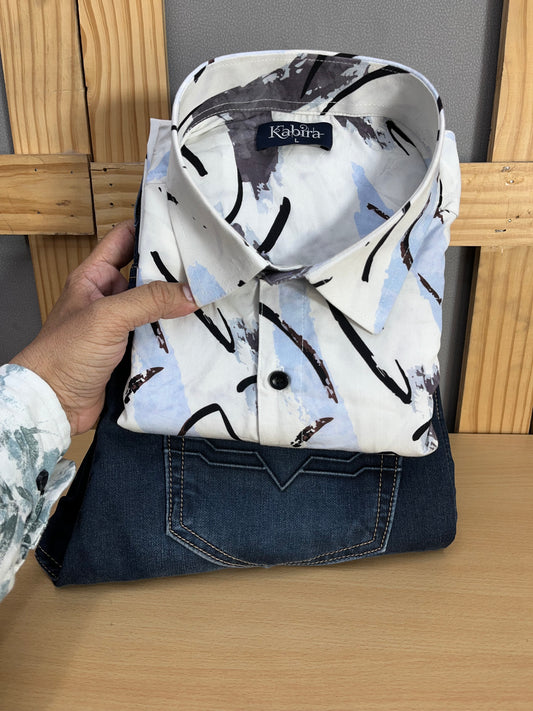 Printed Shirt With Jeans Combo