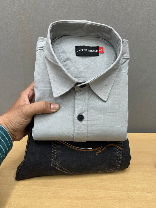 Plain Shirt With Jeans Combo