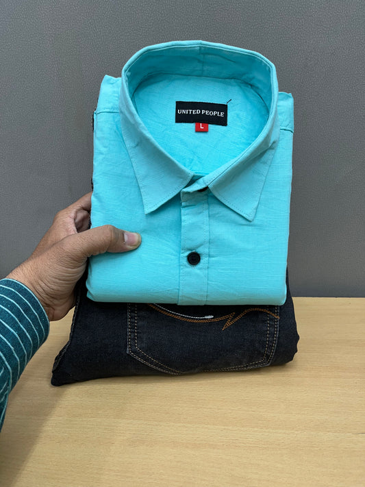 Plain Shirt With Jeans Combo