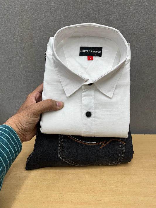 Plain Shirt With Jeans Combo
