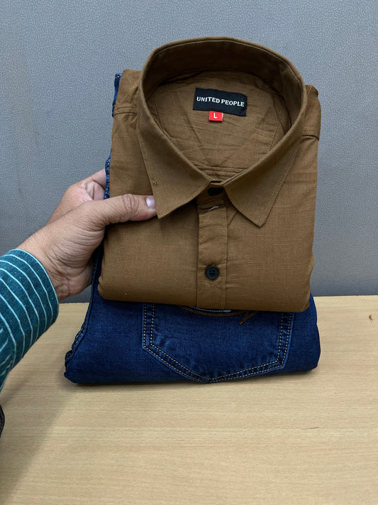 Plain Shirt With Jeans Combo