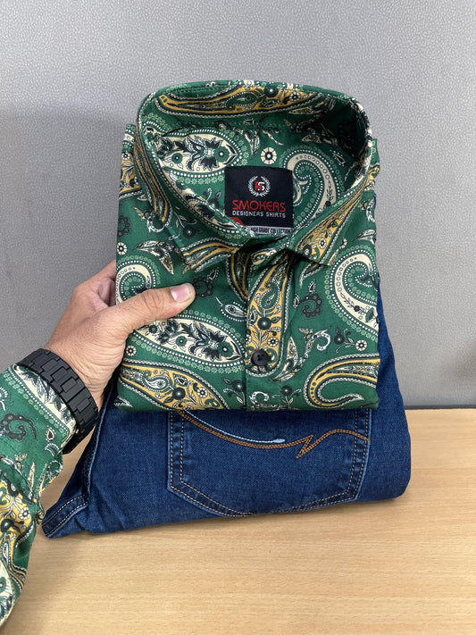 Printed Shirt With Jeans Combo