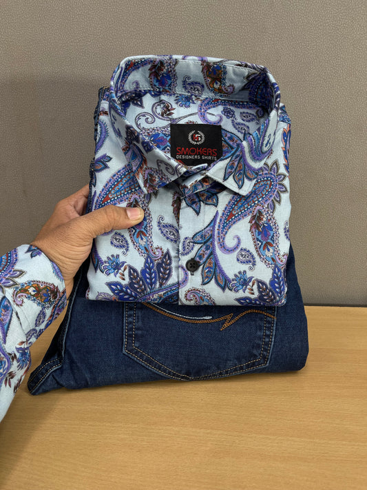 Printed Shirt With Jeans Combo