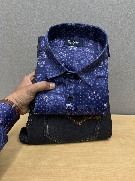 Printed Shirt With Jeans Combo