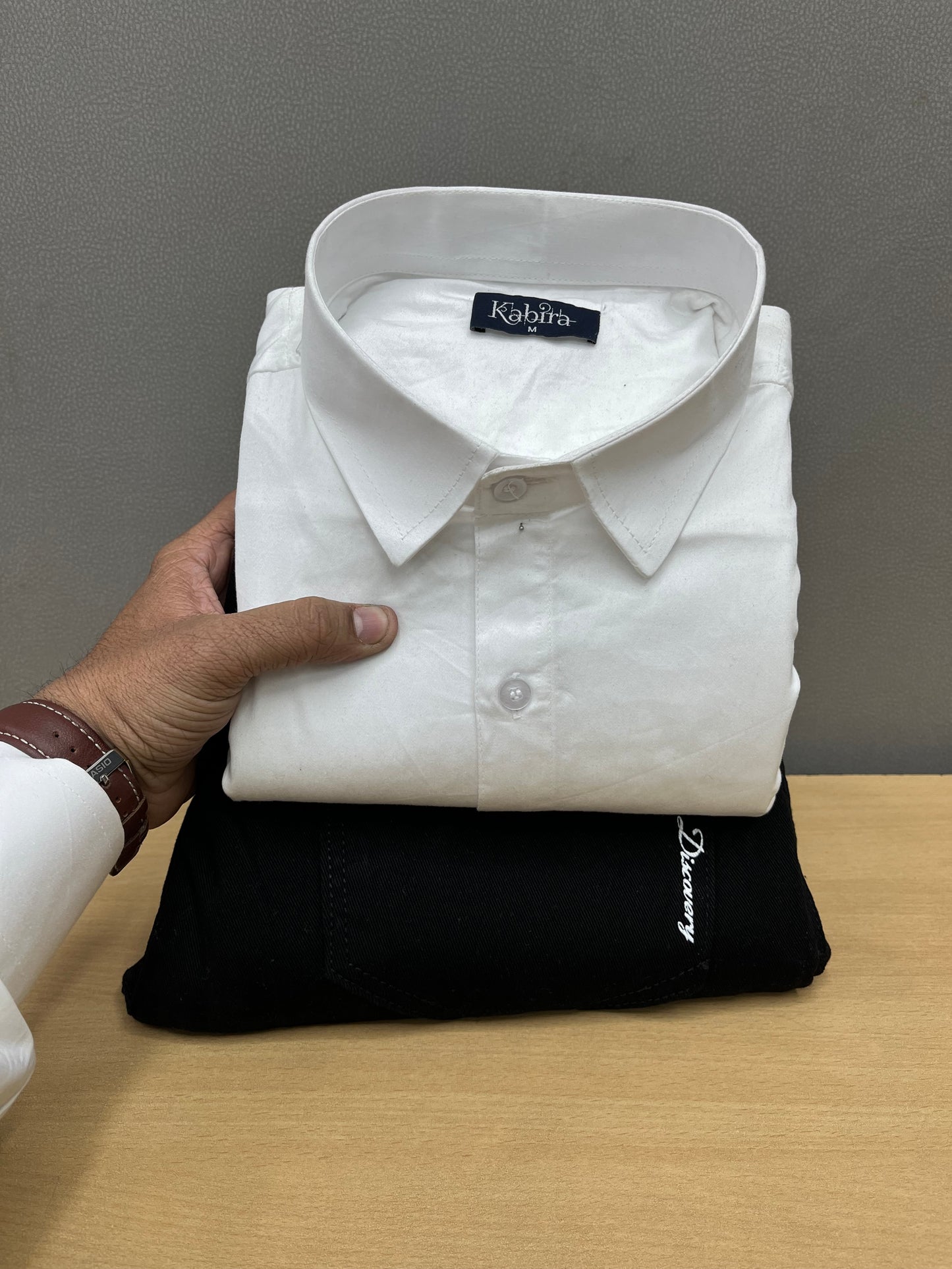 Satin Shirt With Jeans Combo