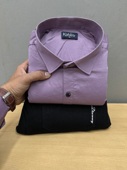 Satin Shirt With Jeans Combo