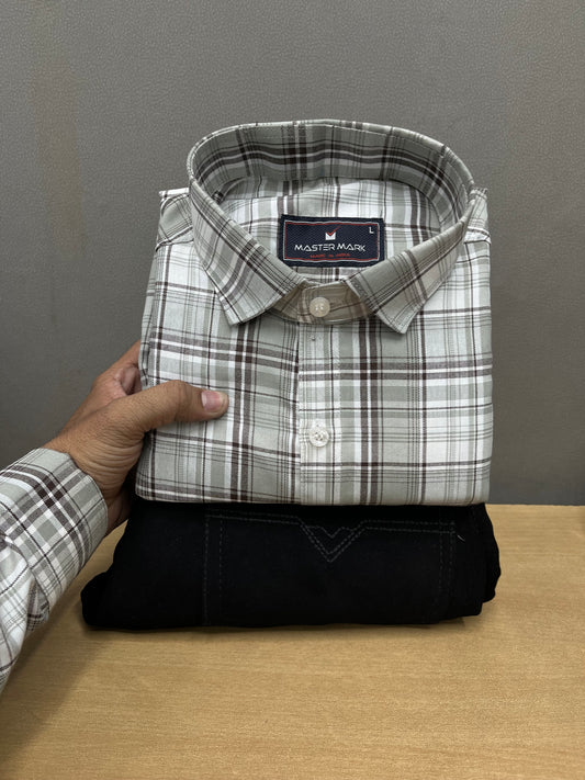 Checks Shirt With Jeans Combo