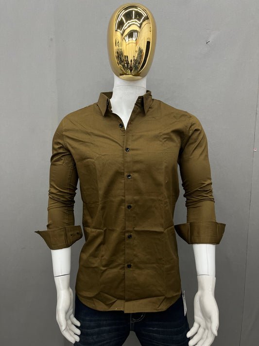 Plain  Slim Fit Shirt