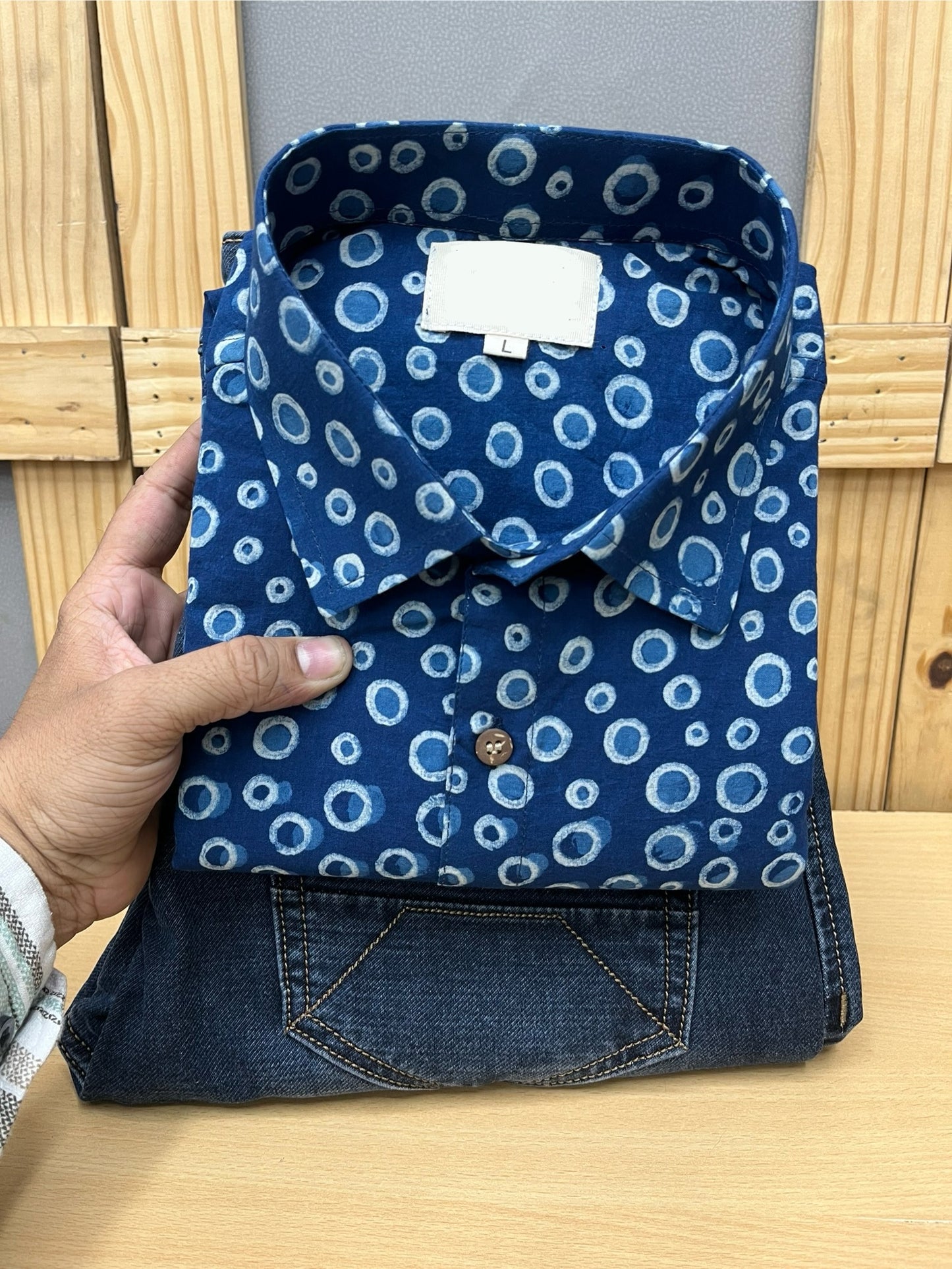 Half Sleeves Shirt With Jeans Combo